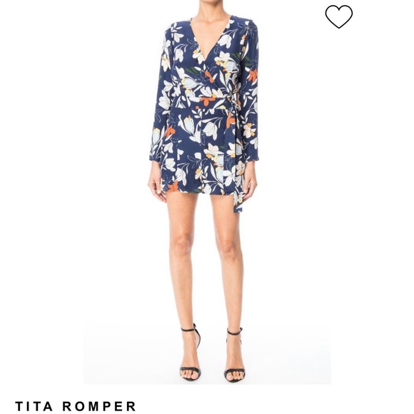 Parker Other - Parker Romper ‘Tita’ Navy Floral NWT